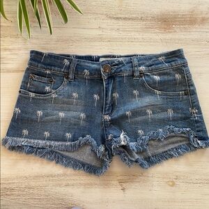 Vintage Havana Blue Jean Shorts Distressed Casual